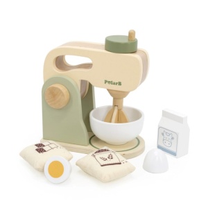 Дървен миксер с продукти PolarB