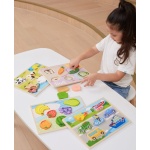 Дървен пъзел с фигури на зеленчуци Viga Toys 2
