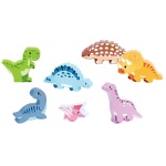 Дървен пъзел с фигури на динозаври 2