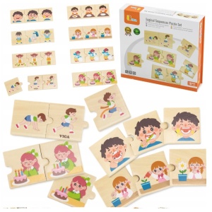 Дървен пъзел свържи дейностите Viga toys