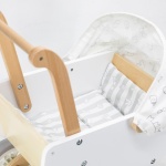 Viga Дървена количка за кукли, бяла 4