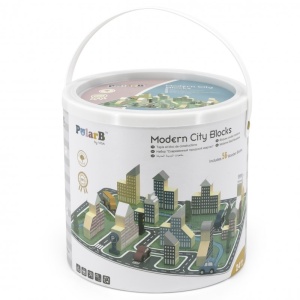 Конструктор с дървени колички - Модерен свят Viga Toys