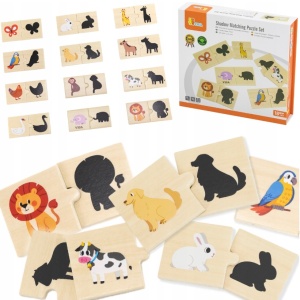 Логически пъзел с животни и сенки Viga Toys