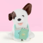 Плюшено куче Муци с фотоапарат, 16 см - Studio Pets