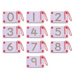 Дървени магнитни плочи за изписване на числа 1