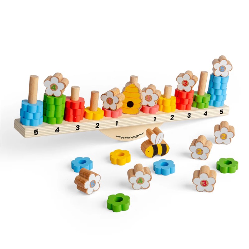 detska-igra-za-balans-bigjigs-36014-1 Дървена игра за баланс, Пчелички - Bigjigs 1