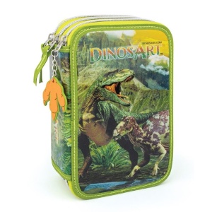 DinosArt Ученически троен несесер, пълен