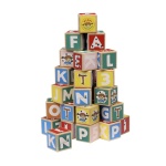 Дървени кубчета с Пипи Дългото Чорапче