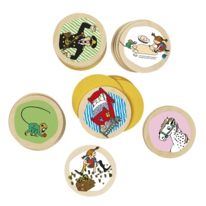 Дървена игра за памет, Пипи Дългото Чорапче - Pippi 4