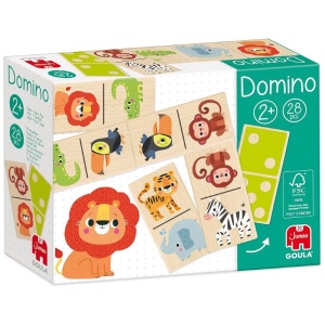 Дървено цветно домино с животни - Goula 1