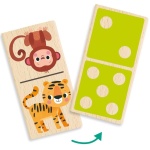 Дървено цветно домино с животни - Goula 3