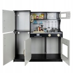 Дървена кухня с аксесоари, черно-бяла, Kruzzel 22116 2