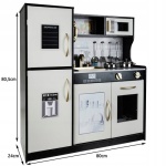 Дървена кухня с аксесоари, черно-бяла, Kruzzel 22116 7