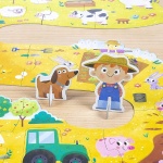 Детски пъзел от 18 XXL части, Ферма - Goula 4