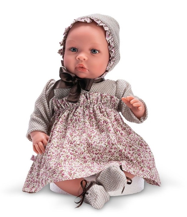 kukla-asi-bebe-leya-s-roklichka-i-shapka-s-pandelka-0187540 Кукла Бебе Лея с рокля и шапка с панделка, Asi Dolls