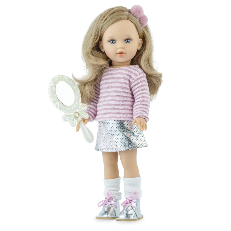 kukla-marina-s-bluzka-i-polichka-40-sm-marina-and-pau-1504 Кукла Марина с блузка и къса пола, 40 см, Marina and Pau