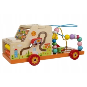 Дървена кола с игри, 7 в 1 1