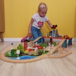 Комплект влакче с ЖП релси, кран и аксесоари 1