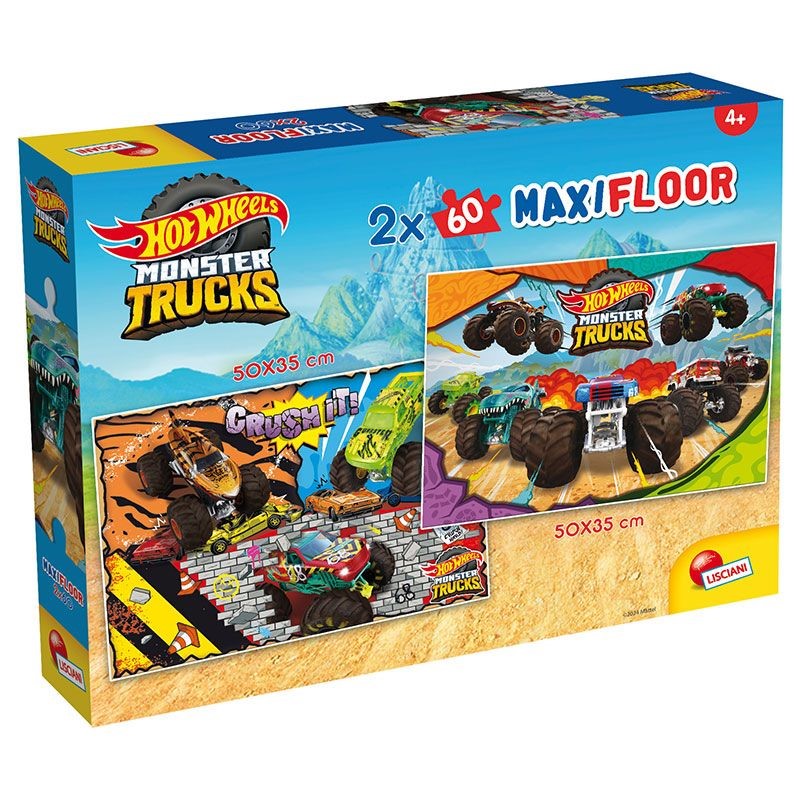 detski-pazel-lisciani-104796-1 Lisciani Детски пъзел 2 x 60 части, Monster Trucks