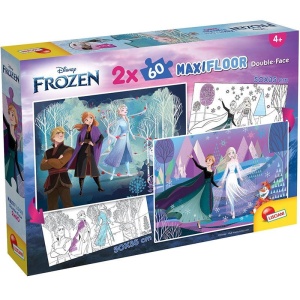 Lisciani Детски пъзел за оцветяване Frozen, 2 х 60 части