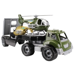 Technok Toys Детски военен камион с 2 хеликоптера