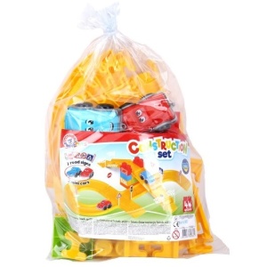 Technok Toys Конструктор с писта, колички и пътни знаци
