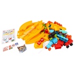 Конструктор с писта, 4 колички и пътни знаци 2