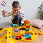 Конструктор с писта, 4 колички и пътни знаци 7