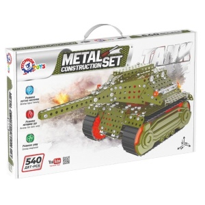 Метален конструктор Танк, 540 части - Technok Toys