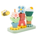 Дървена играчка за нанизване, Цветна градина - New Classic Toys