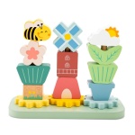 Дървена играчка за нанизване, Цветна градина - New Classic Toys 1