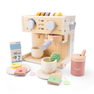 Дървена кафемашина с капсули за кафе и аксесоари - New Classic Toys