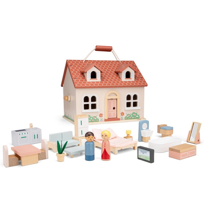 darvena-sgavaema-kashta-za-kukli-s-obzavezhdane-new-classic-toys-10735-2 Дървена сгъваема къща за кукли с обзавеждане - New Classic Toys 1