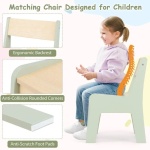 Детска дървена маса със столче за рисуване, Costway 5