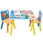 Детска дървена маса с 2 столчета, Морско дъно, Ginger Home 1
