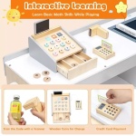 Детски дървен магазин с пазарска количка, Costway 3