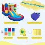 Детски надуваем замък в включен компресор, 4 в 1, Costway 4