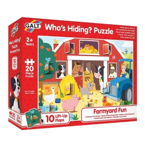 Galt Детски пъзел с прозорчета, Кой се крие във фермата?, 20 части