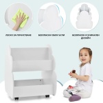 Двустранна етажерка за книжки и играчки, Costway 1