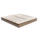 Дървен пясъчник с пейки и сгъваем капак, голям, Ginger Home 2