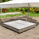 Дървен пясъчник с пейки и сгъваем капак, голям, Ginger Home 5