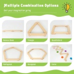 Дървени греди за баланс и гимнастика, Costway 5