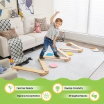 Дървени греди за баланс и гимнастика, Costway 7