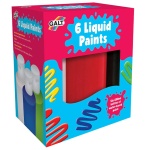 Galt Комплект течни бои на водна основа, 6 броя