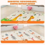 Сгъваема бебешка постелка за игра, Costway 3