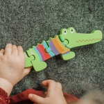 Дървен пъзел с едри части Крокодил, Orange Tree Toys 3