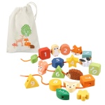 Дървени фигури за нанизване Животни, Orange Tree Toys