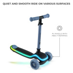 Детска тротинетка с LED светлини KinderKraft Raket, синя 3