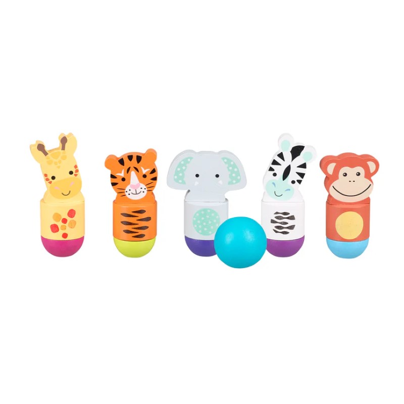 darven-mini-bouling-s-zhivotni-ot-dzhunglata-orange-tree-toys-ott03228-1 Дървен мини боулинг с животни от джунглата, Orange Tree Toys