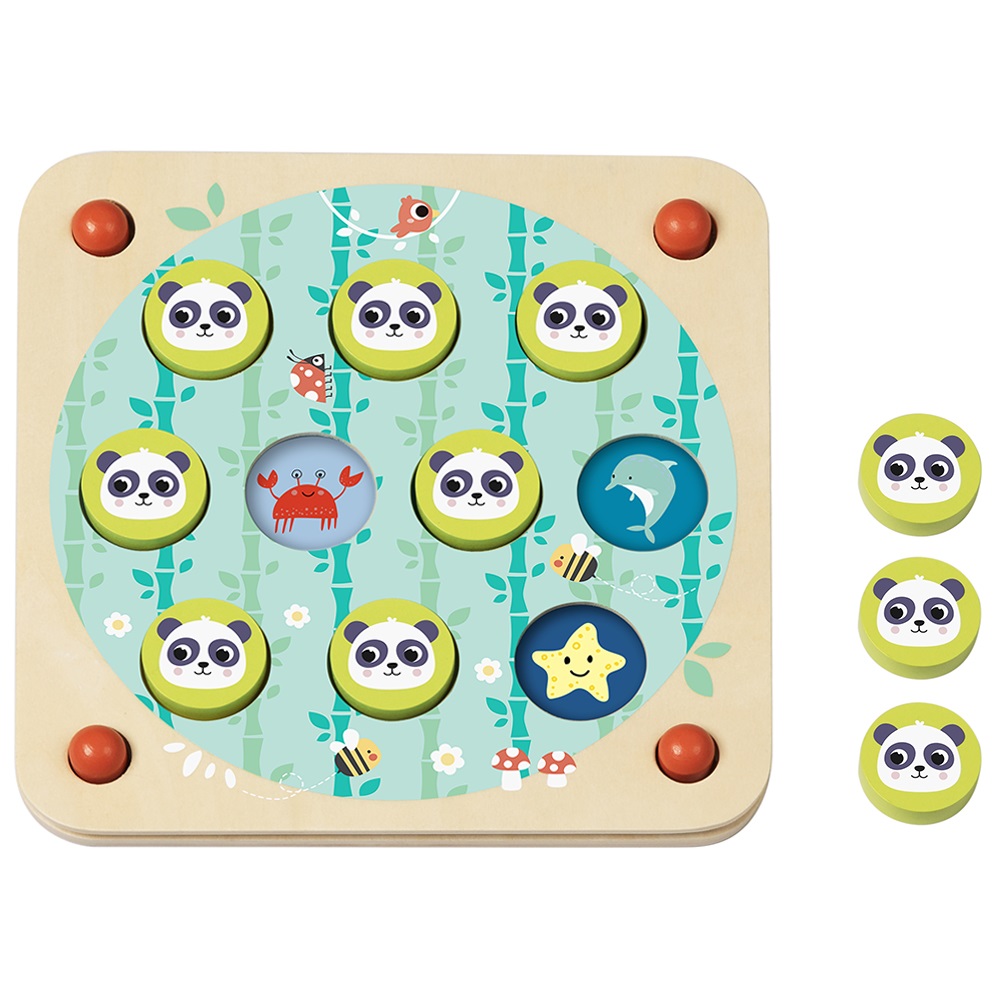 darvena-memo-igra-i-morski-shah-pandi-tooky-toy-hp005-2 Tooky Toy Дървена мемо игра и морски шах, Панди 1